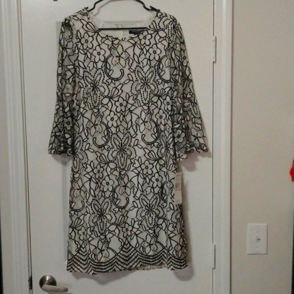 Black and White Lace Dress